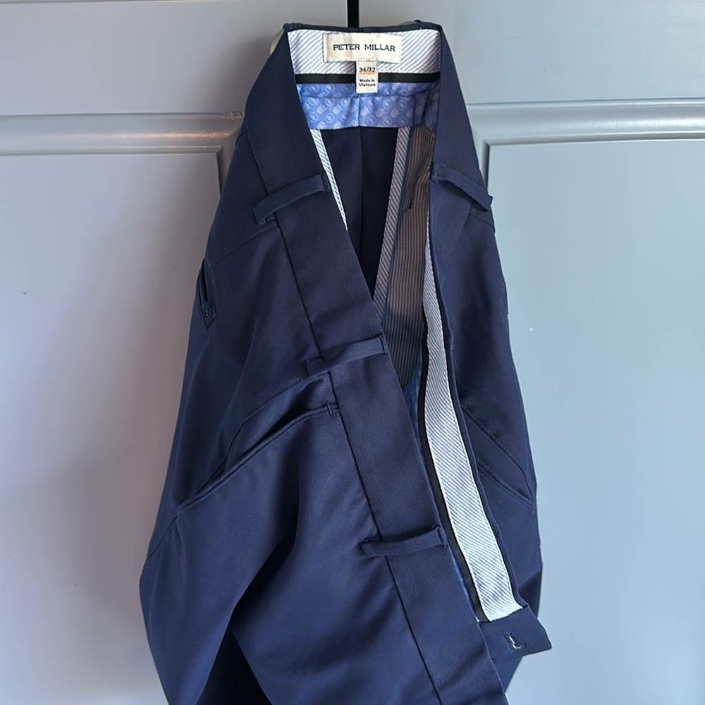 Peter Millar Flat Front Navy Slacks - image 2